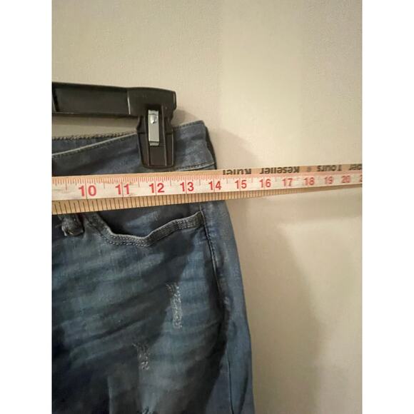 Women's SO jeans size 7 juniors distress high rise curvy crop raw hem - Picture 10 of 16